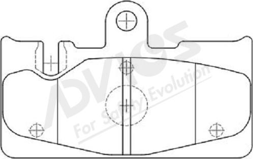 ADVICS-SEA A2N010Y - Гальмівні колодки, дискові гальма avtolavka.club