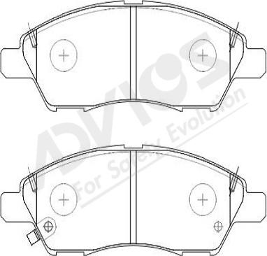 ADVICS-SEA B1N093Y - Гальмівні колодки, дискові гальма avtolavka.club