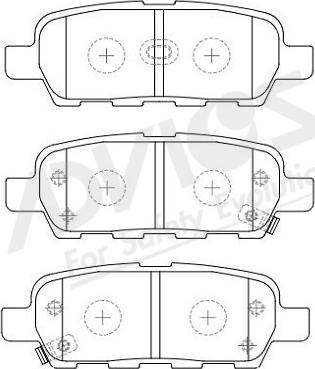 ADVICS-SEA B2N064Y - Гальмівні колодки, дискові гальма avtolavka.club