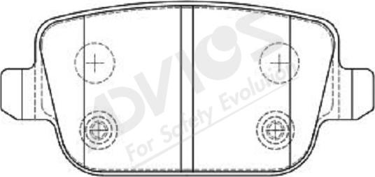 ADVICS-SEA D2N094Y - Гальмівні колодки, дискові гальма avtolavka.club
