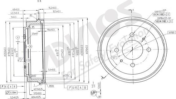 ADVICS-SEA D7R508 - Гальмівний барабан avtolavka.club