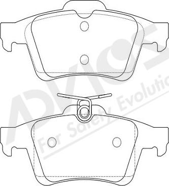 ADVICS-SEA E2N065Y - Гальмівні колодки, дискові гальма avtolavka.club