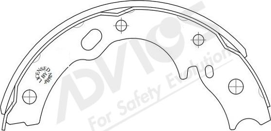 ADVICS-SEA J8N009Y - Комплект гальм, барабанний механізм avtolavka.club