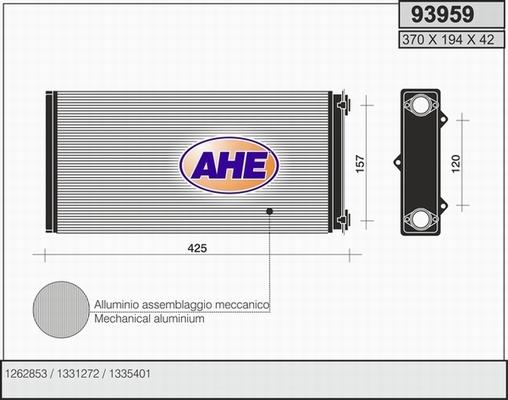 AHE 93959 - Теплообмінник, опалення салону avtolavka.club