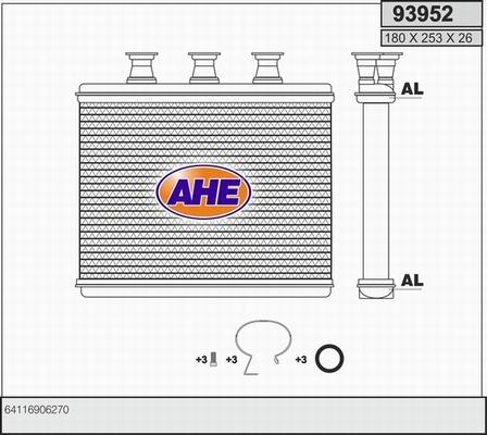 AHE 93952 - Теплообмінник, опалення салону avtolavka.club