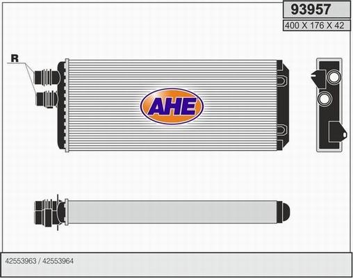 AHE 93957 - Теплообмінник, опалення салону avtolavka.club