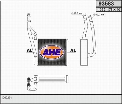 AHE 93583 - Теплообмінник, опалення салону avtolavka.club