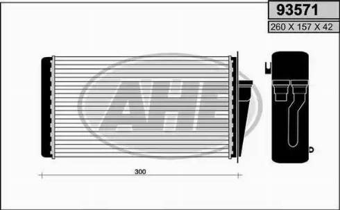 AHE 93571 - Теплообмінник, опалення салону avtolavka.club