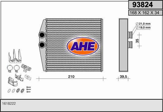 AHE 93824 - Теплообмінник, опалення салону avtolavka.club
