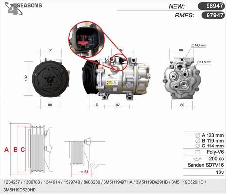 AHE 97947 - Компресор, кондиціонер avtolavka.club