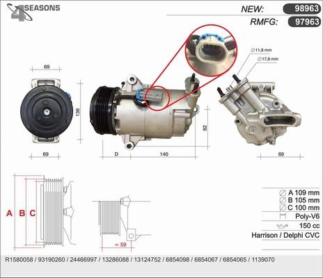 AHE 97963 - Компресор, кондиціонер avtolavka.club