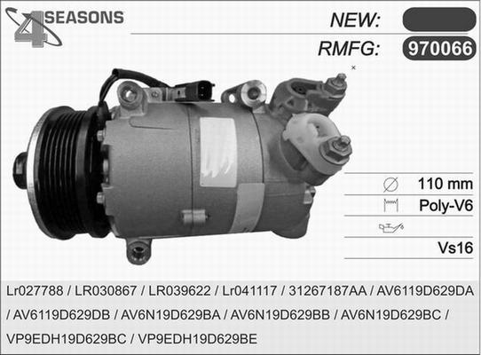 AHE 970066 - Компресор, кондиціонер avtolavka.club