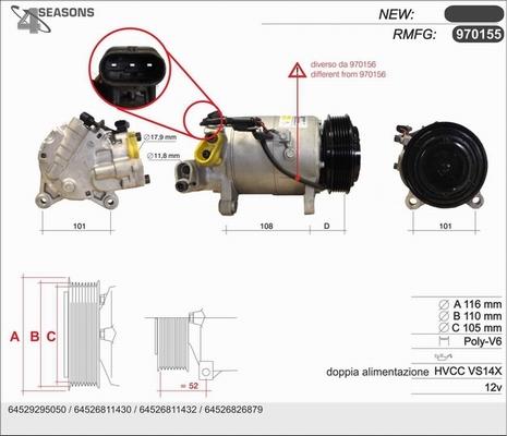 AHE 970155 - Компресор, кондиціонер avtolavka.club