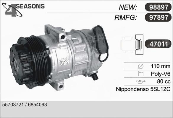 AHE 97897 - Компресор, кондиціонер avtolavka.club