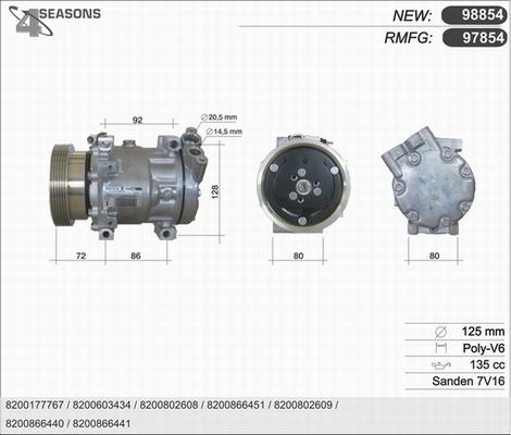 AHE 97854 - Компресор, кондиціонер avtolavka.club