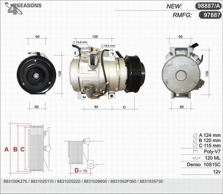 AHE 97887 - Компресор, кондиціонер avtolavka.club