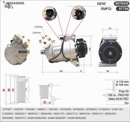 AHE 97794 - Компресор, кондиціонер avtolavka.club