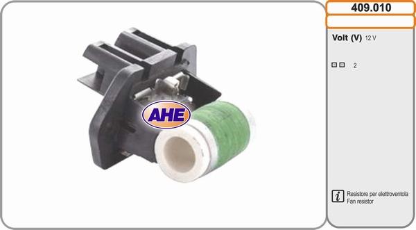 AHE 409.010 - Додатковий резистор, електромотор - вентилятор радіатора avtolavka.club