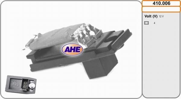 AHE 410.006 - Додатковий резистор, електромотор - вентилятор радіатора avtolavka.club