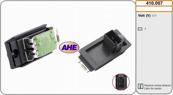 AHE 410.007 - Додатковий резистор, електромотор - вентилятор радіатора avtolavka.club
