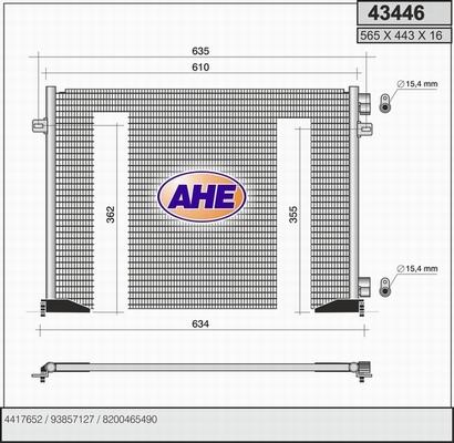 AHE 43446 - Конденсатор, кондиціонер avtolavka.club