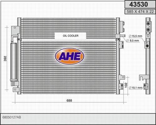 AHE 43530 - Конденсатор, кондиціонер avtolavka.club