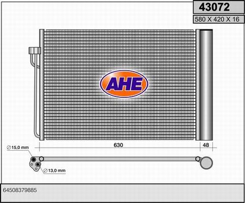 AHE 43072 - Конденсатор, кондиціонер avtolavka.club