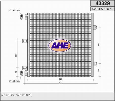 AHE 43329 - Конденсатор, кондиціонер avtolavka.club