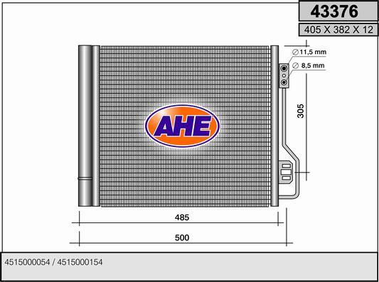 AHE 43376 - Конденсатор, кондиціонер avtolavka.club