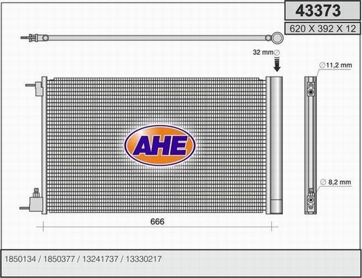 AHE 43373 - Конденсатор, кондиціонер avtolavka.club