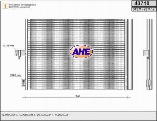 AHE 43710 - Конденсатор, кондиціонер avtolavka.club