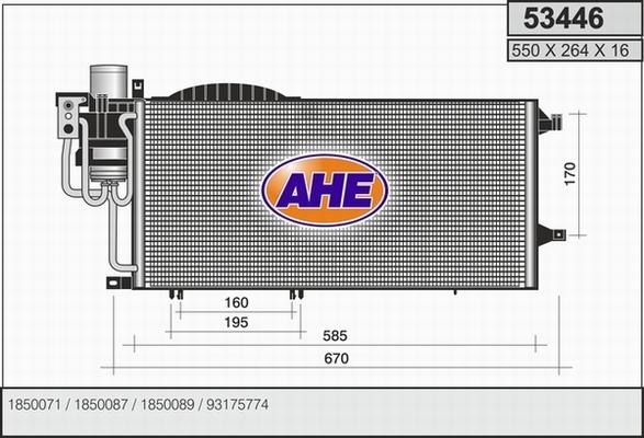 AHE 53446 - Конденсатор, кондиціонер avtolavka.club