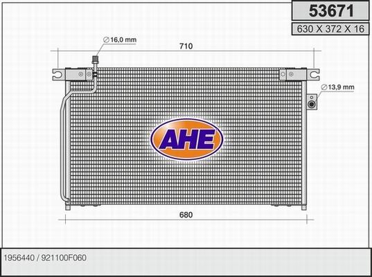 AHE 53671 - Конденсатор, кондиціонер avtolavka.club