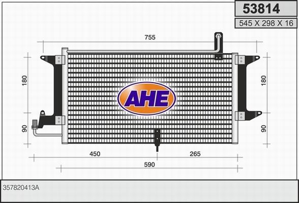 AHE 53814 - Конденсатор, кондиціонер avtolavka.club