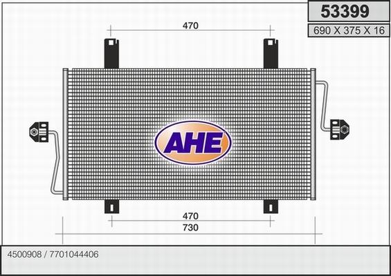 AHE 53399 - Конденсатор, кондиціонер avtolavka.club