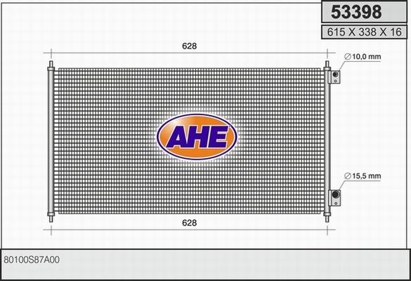 AHE 53398 - Конденсатор, кондиціонер avtolavka.club