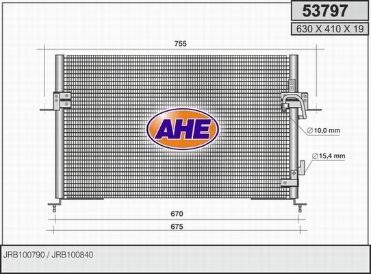 AHE 53797 - Конденсатор, кондиціонер avtolavka.club