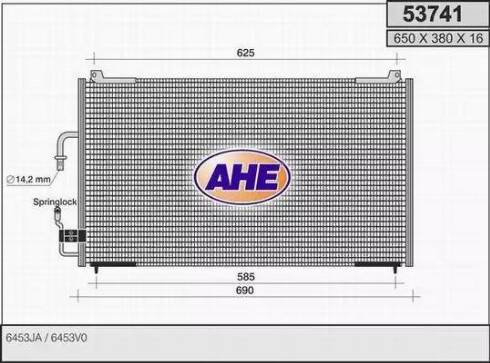 AHE 53741 - Конденсатор, кондиціонер avtolavka.club