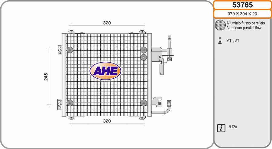 AHE 53765 - Конденсатор, кондиціонер avtolavka.club