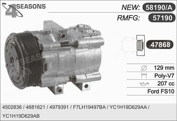 AHE 57190 - Компресор, кондиціонер avtolavka.club