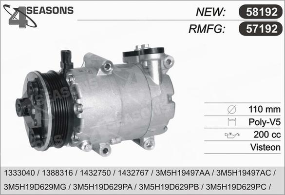 AHE 57192 - Компресор, кондиціонер avtolavka.club