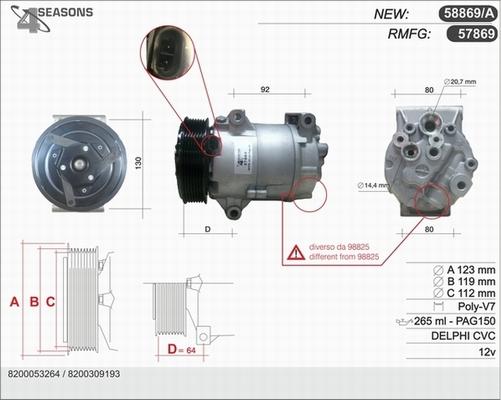 AHE 57869 - Компресор, кондиціонер avtolavka.club