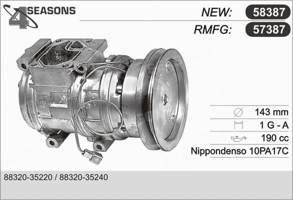 AHE 57387 - Компресор, кондиціонер avtolavka.club