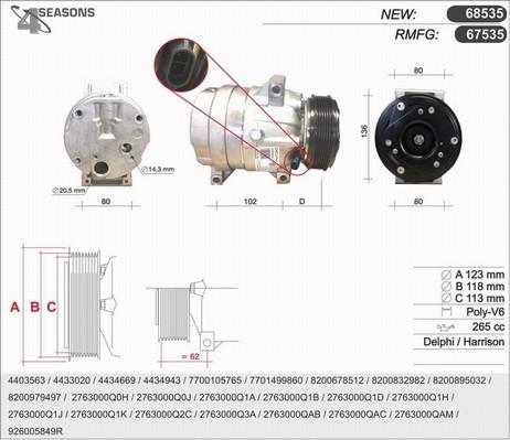 AHE 68535 - Компресор, кондиціонер avtolavka.club