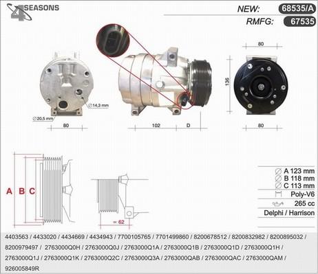 AHE 67535 - Компресор, кондиціонер avtolavka.club