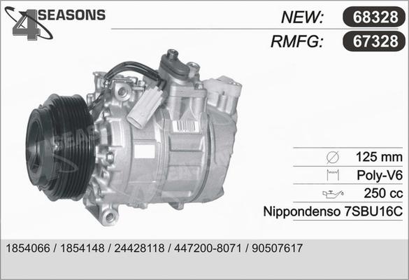 AHE 67328 - Компресор, кондиціонер avtolavka.club