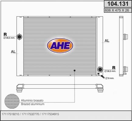 AHE 104.131 - Радіатор, охолодження двигуна avtolavka.club