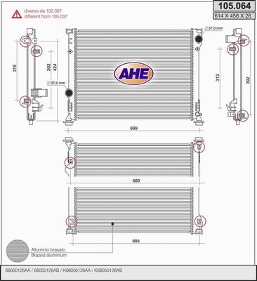 AHE 105.064 - Радіатор, охолодження двигуна avtolavka.club