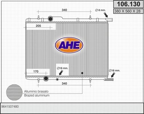 AHE 106.130 - Радіатор, охолодження двигуна avtolavka.club