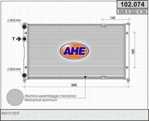 AHE 102.074 - Радіатор, охолодження двигуна avtolavka.club